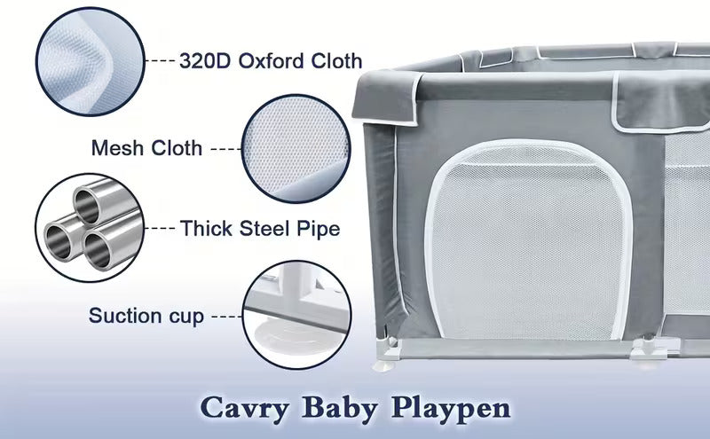 Nookli™ 50x50 Inch Baby Playpen